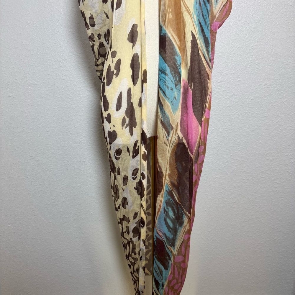 Subtle Luxury Mix Print Silk Scarf Vest One Size - Picture 4 of 12